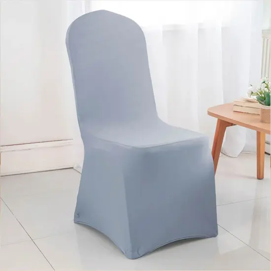 1 Piece Spandex Banquet Chair Cover Dusty Blue Stretch Wrinkle-Resistant Elegant Event Decor {2}
