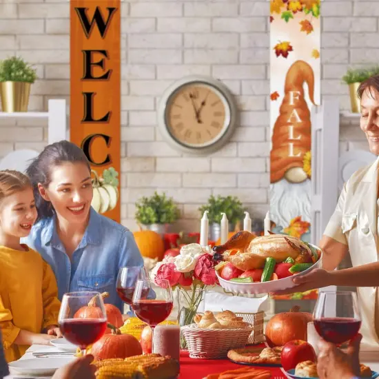 Welcome Fall Porch Banners Autumn {2}