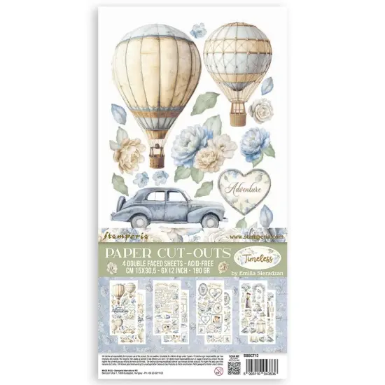 Stamperia Double-Sided Paper Cut-Outs 4/Pkg-Timeless {1}