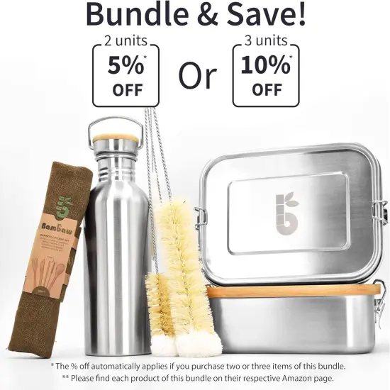 Stainless Steel Water Bottles 32 oz - Silver {5}