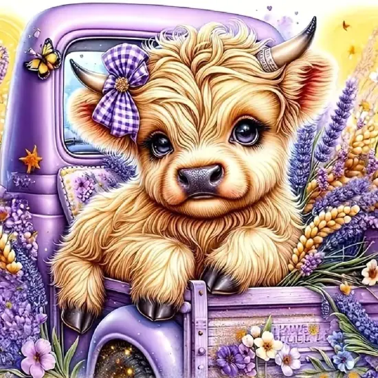 Cow Diamond Art Painting Kits 12x12 in {1}