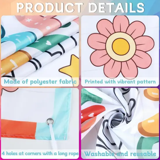 Boho Classroom Colorful Welcome Door Cover Back to School Classroom Decoration {3}