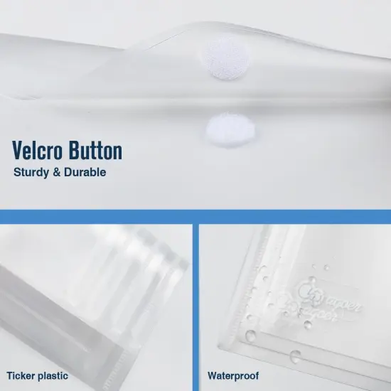 25 Pack Transparent Plastic Envelopes File Folders, A4 Letter Size {2}