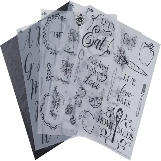 Plaid Wood Burning Pattern Sheet 5/Pkg-Outdoor {3}