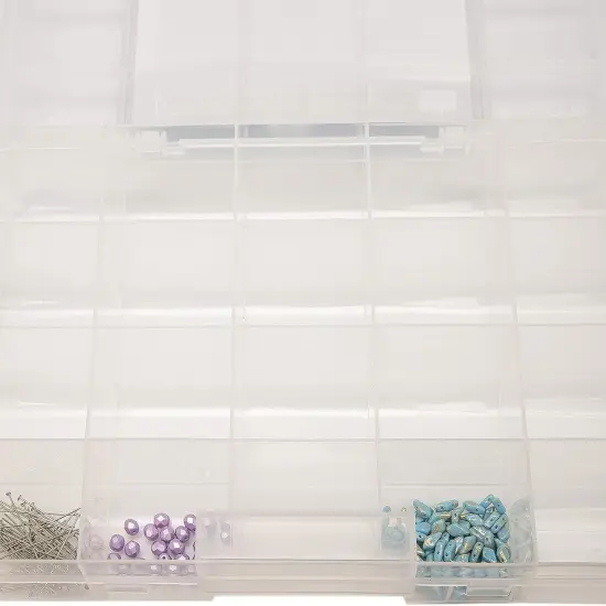 The Beadsmith Keeper Box - Medium Size - 10-3/4 x 7-1/2 inches, Storage Organizer with 20 compartments, Art Supply Organizers for Craft, Jewelry, Nail Art and More {5}