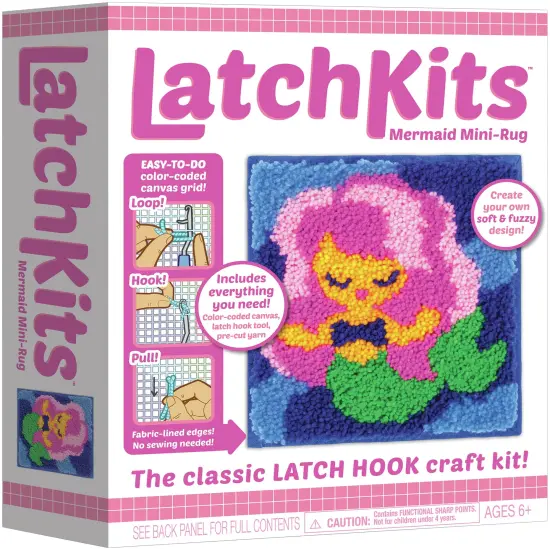 Latch Hook Mini Rug Kit-Mermaid {3}