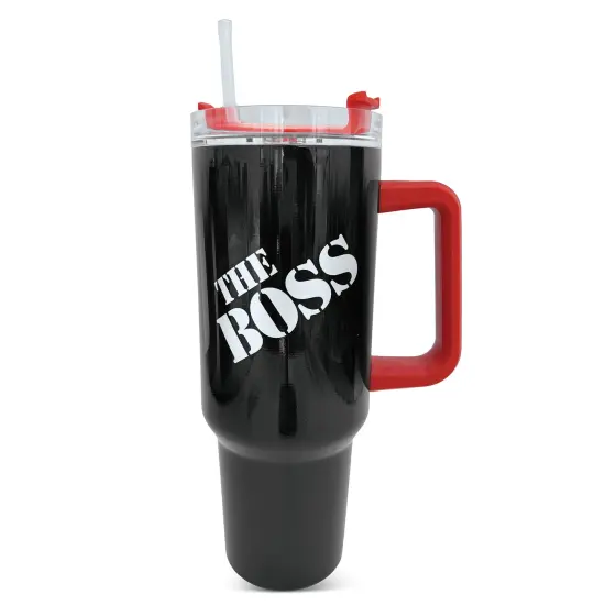 Collections Etc The Boss 40 oz. Stainless Steel Tumbler with Handle {1}