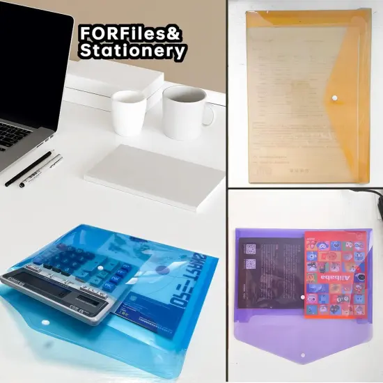 Plastic Envelopes (Pack of 8) - 8 Colors {3}