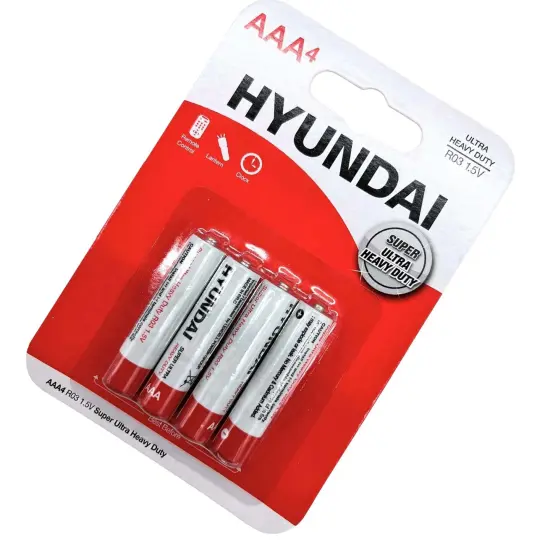 HYUNDAI&reg; 4 Pack AAA Heavy Duty Batteries {4}