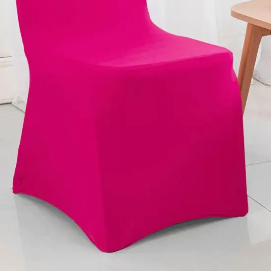 Fuchsia Spandex Banquet Chair Cover with Stretch Fit for Weddings and Events {4}