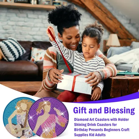 Diamond Art Painting Coasters Kits - 8 PCS Pop Star Diamond Painting Kits {4}