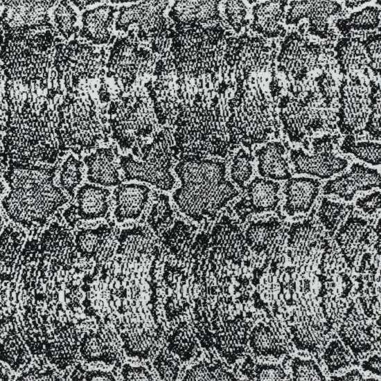 Black-White Famous Maker Reptile Stretch Spandex Cotton Blend Damask Fabric By the Yard {4}