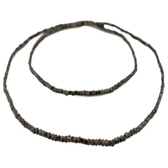 Cornerless Cube Beads - 2mm Faceted Metal Spacers (Antiqued Copper) {3}