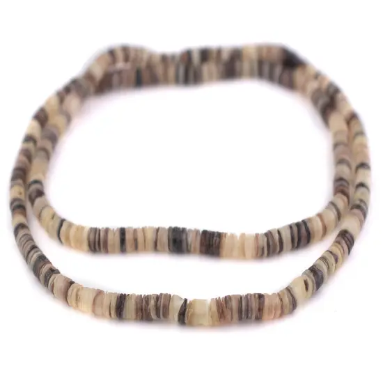 The Bead Chest Mustard Yellow Natural Shell Heishi Beads (5mm) {3}