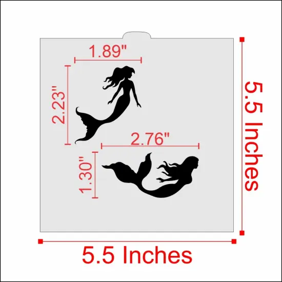 Mermaids Cookie & Craft Stencil | CM069 by Designer Stencils | Stencils for Royal Icing, Airbrush, Dusting Powder | {2}