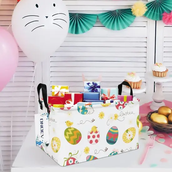 Rectangular Folding Laundry Basket, waterproof Canvas Basket, gift basket {1}