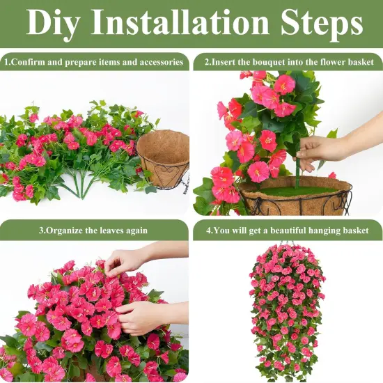 Artificial Fake Hanging Plants Flowers for Outdoors {3}