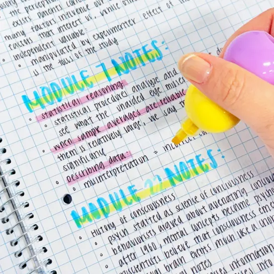 Wrapables Mini Stackable Highlighters, Cute Multi-color Markers, Unicorn {4}