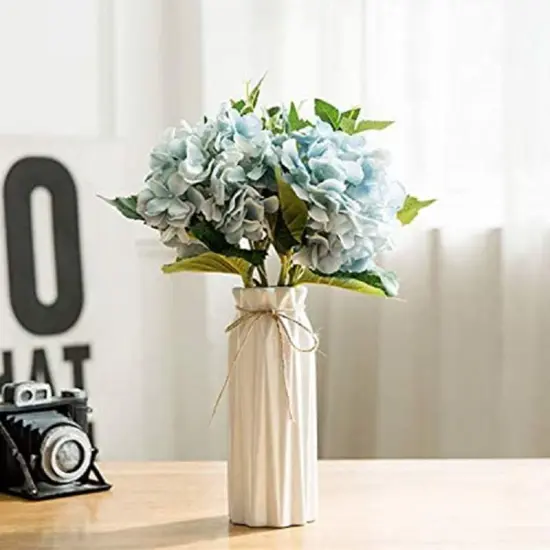 Ceramic Flower Vase Modern Home Decor Vases for Centerpieces White Minimalist Farmhouse Vase 9.5" H x 3.9" W Cute Decorative Vases Flowers Tulip Pampas Grass Vase for Table Bathroom Shelf {3}