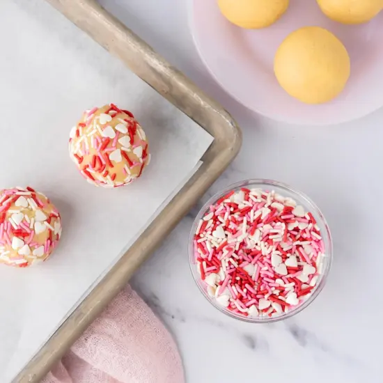 Sprinkles Bulk 10 ounce Edible Sprinkle Mix Perfect for Cake Decorations Baking Ice Cream Cookies Cupcake Topper (Sweatheart Jimmies) {5}