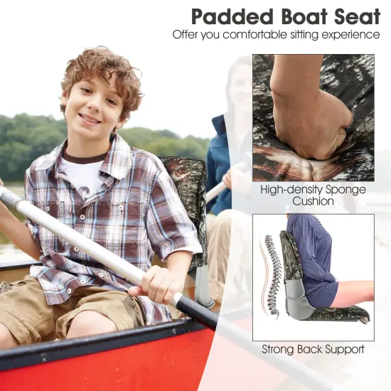 Camouflage Folding Boat Seat with High-Density Padding and Removable Oxford Fabric {5}