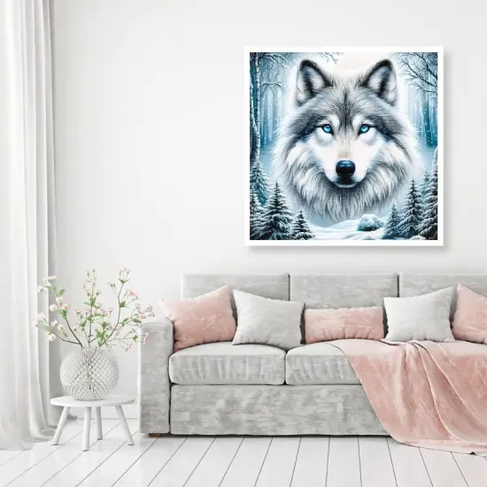 Diamond Painting Kits for Adults Wolf 5D Diamond Art Kits for Adults Beginner, Paintings with Diamonds Gem Art and Crafts Animal Wolf Head Art Kits for Adults for Home Wall Decor 12x12 Inch {2}