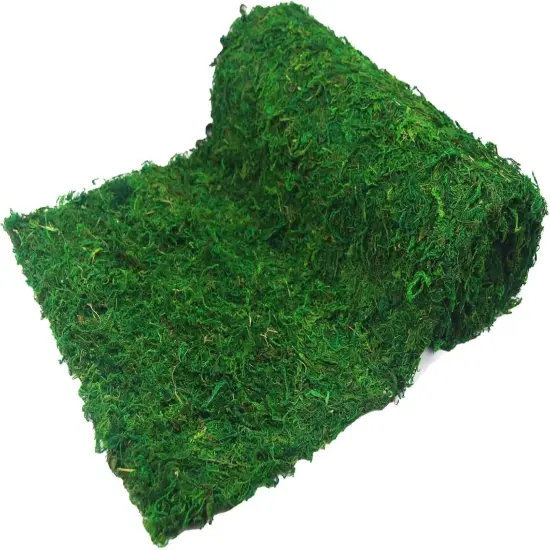 Moss Table Runner Dried Moss for Crafts Green Moss Roll for Fairy Gardens Wedding Woodland Decor 12" x 106" Preserved Moss Mat for Table Decoration Moss Carpet for Moss Grass Wall {1}