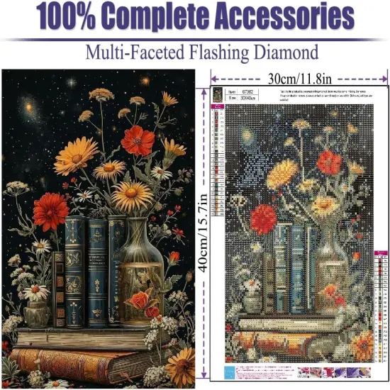 Diamond Painting for Adults Beginner, Dark Diamond Art Kits for Adults, DIY Full Drill Gem Art and Craft Kit for Home Wall Decor 12 X 16inch {2}