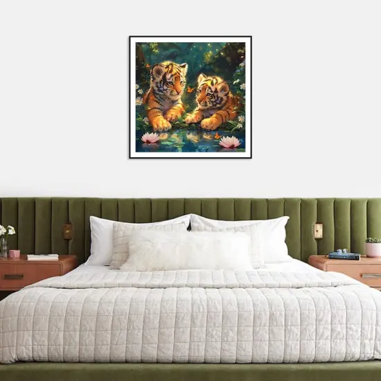 Tiger Diamond Painting Kits for Adults, 5D DIY Diamond Art Kits for Beginners, Full Drill Diamond Painting Kits for Home Wall Decor, 12x12 Inch {3}