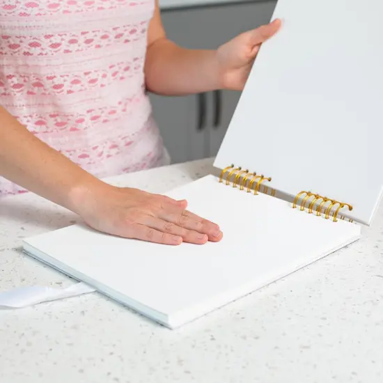 Scrapbook Album &ndash; 12x10 Marble Scrap Book. Scrapbooking Supplies, Memory Book, Wedding Guest Book, Photo Album, Baby Shower Gifts, Valentines, Engagement Gifts, and Anniversary {4}