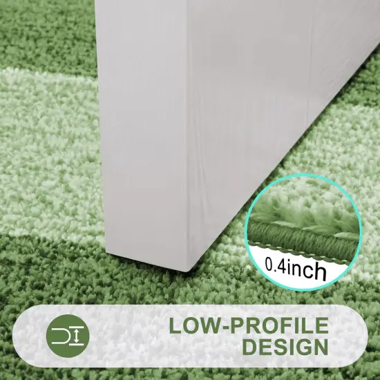 Indoor Outdoor Door Mat, 32x20 Non-Slip Absorbent Dirt Trapper, Low-Profile Washable Inside Entrance Front Floor Mat, Sturdy Soft Entry Doormats for Entryway, Green {2}