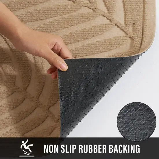 Front Door Mat, Absorbent Resist Dirt Welcome Door Mat Indoor Outdoor, Waterproof Doormat, Sturdy Non Slip Backing, Fade Resistant, Low Profile Entry Mat for Entryway, 29&times;17, Beige {3}