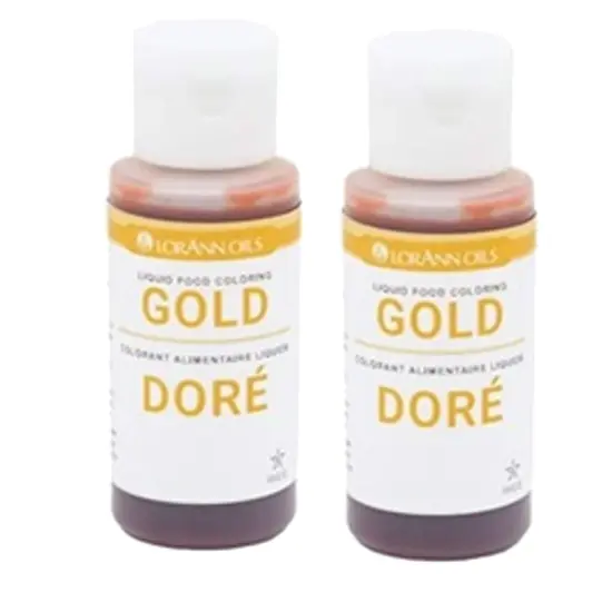 Gold Liquid Food Coloring 1 Ounce for Baking and Decorating {2}