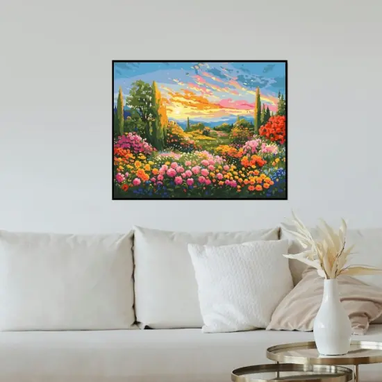 Paint By Numbers For Adults Beginners, Paint By Numbers Flowers,Flower Paint By Numbers Kit For Adults, Ink Style Flower Acrylic Pigment Drawing Paintwor, DIY Canvas Oil Painting Paint By Number {3}