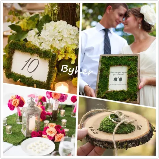 Fake Moss, 10.5oz Aftificial Decorative Green Grass for Centerpieces, Plant, Crafts, Flowers {3}