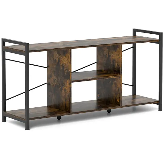 TV Stand with Metal Frame, Storage, Shelves and Anti-Tipping Kits {1}