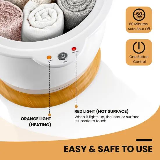20L Large Bucket Towel Warmer with Auto Shut-Off and Fragrance Holder {6}