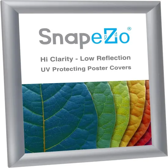 Certificate Frame 8.5x11 Inches, Silver 1 Inch Aluminum Profile, Front-Loading Snap Frame, Wall Mounting, Sleek Series {3}