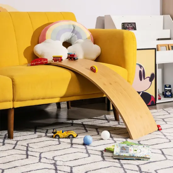 35.5 Inch Wooden Wobble Balance Board for Toddler and Adult {3}