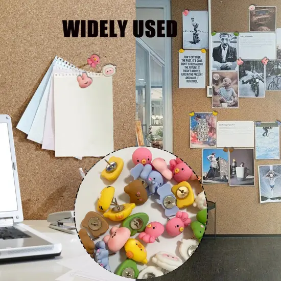 30 Pcs Animal Push Pins Decorative Push Pins Cute Thumbtack Animal Drawing Pins Push Pins for Cork Board for Octopus, Elephant, Frog, Sheep, Bear, Tiger, Chick, Rabbit {3}