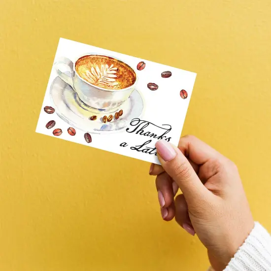 Great Papers! Thanks a Latte Thank You Note Card and White Envelope, 4.875" x 3.375", 24 count {3}