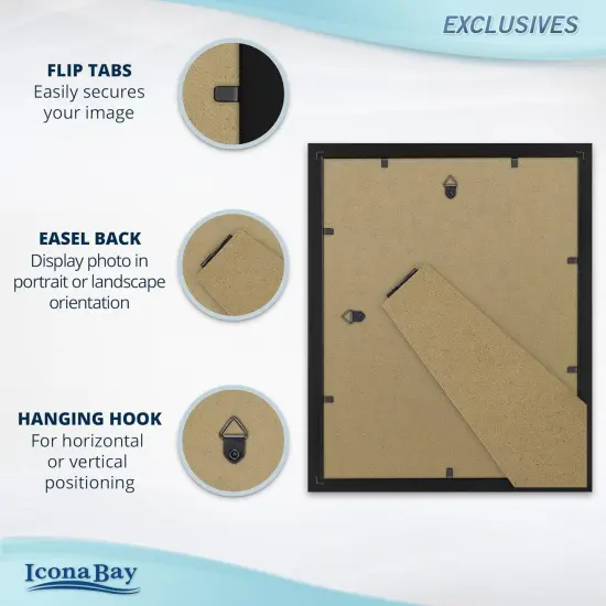 8.5x11 Diploma Frames (Black, 12 Pack), Sturdy Wood Composite Certificate Frame, Sleek Document Frame Bulk, Table Top or Wall Mount, Exclusives Collection {4}