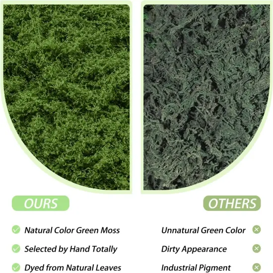 Fake Green Moss 7 oz Decorative Artificial Moss for Crafts Artificial Dark Faux Moss for DIY Table Centerpieces Wedding Party Decor Fairy Garden Floral {3}