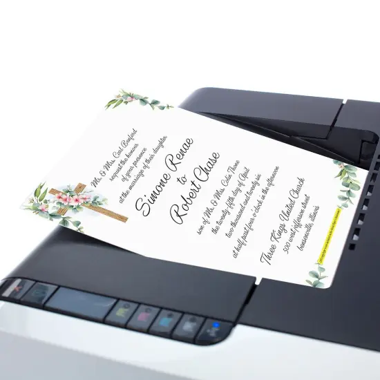 Great Papers! Floral Faith Elegance Letterhead, for Invitations, Announcements and Personal Messages, Printer Friendly 8.5&rdquo;x11&rdquo;, 50 Pack {5}