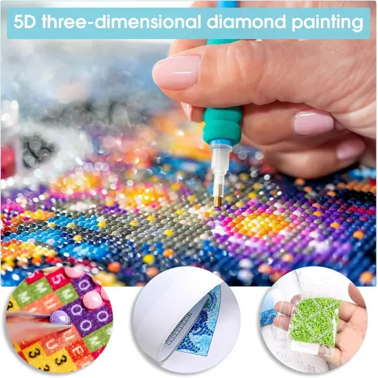 5D Diamond Art Kits for Adults Flowers Outside The Window, Full Drill Diamond Art House Pictures Paint with Diamonds, DIY Cross Stitch Jewel Art Rhinestone Craft for Home Wall Decor 12x16 Inch {5}