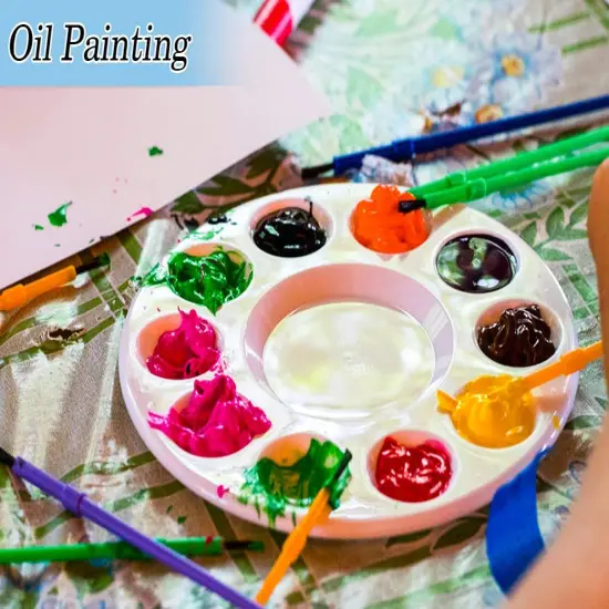 22 PCS Paint Tray Palettes for Kids, Plastic Paint Pallet with 10 Wells, Acrylic Artist Paint Tray Palette for Kids {3}