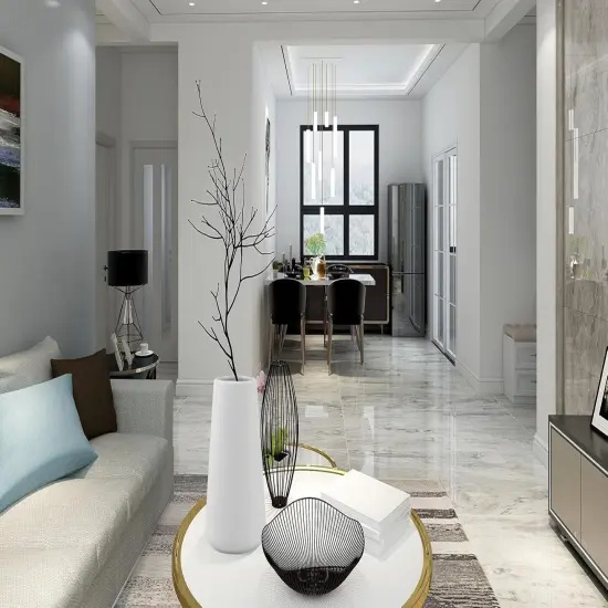 Simple Vase for Flowers Plants, Matte Vases for Modern Table Shelf Home Decor Wedding Boho Decor, 6" H Frosted Elegant Ceramic Vase for Pampas Grass Fluffy Stem Bouquet Lavender Flowers (White, 1) {2}