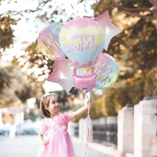 5 Pcs Foil Happy Birthday Balloons Decorations {2}