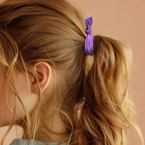 Wrapables No Crease Ouchless Elastic Ribbon Hair Ties Ponytail Holders (Set of 50), Multicolor {3}