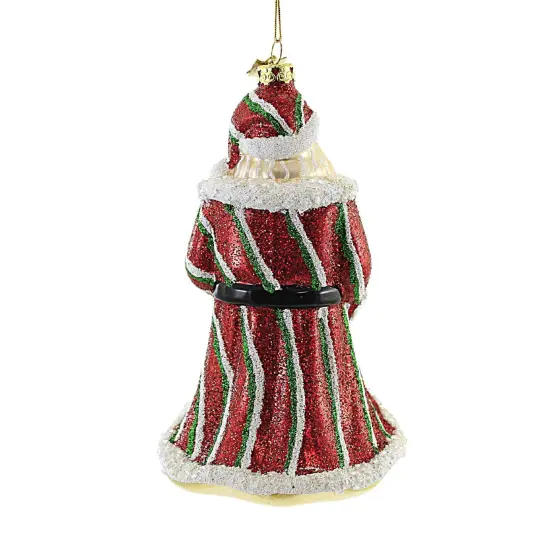 Noble Gems 6.5 Inch Striped Santa Ornament Tree Ornament , Cluas Christmas Multicolored {2}